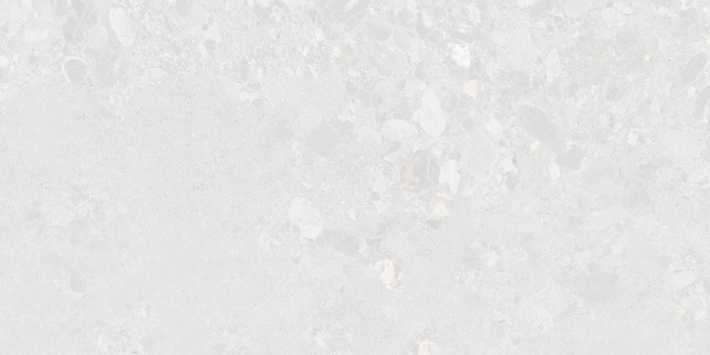 600*600 Forest Terrazzo Light Grey Magic Glazed Matt Floor Tile image 0