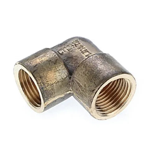 Brass Fitting - Screwed Elbow Female and Female 15mm (1/2") Lead Free