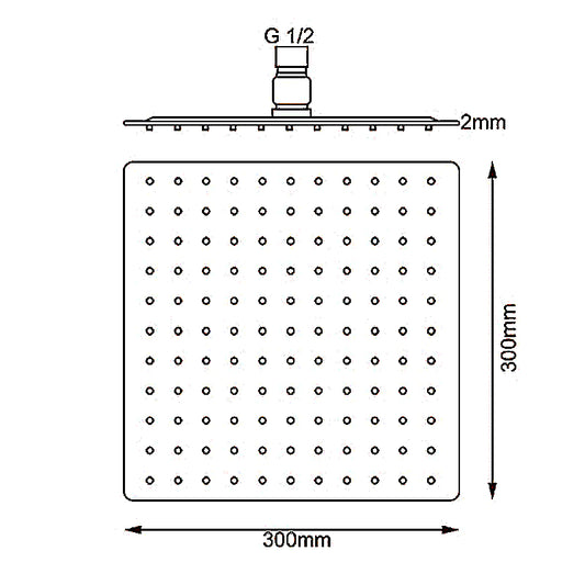 300mm Black Shower Head image 1