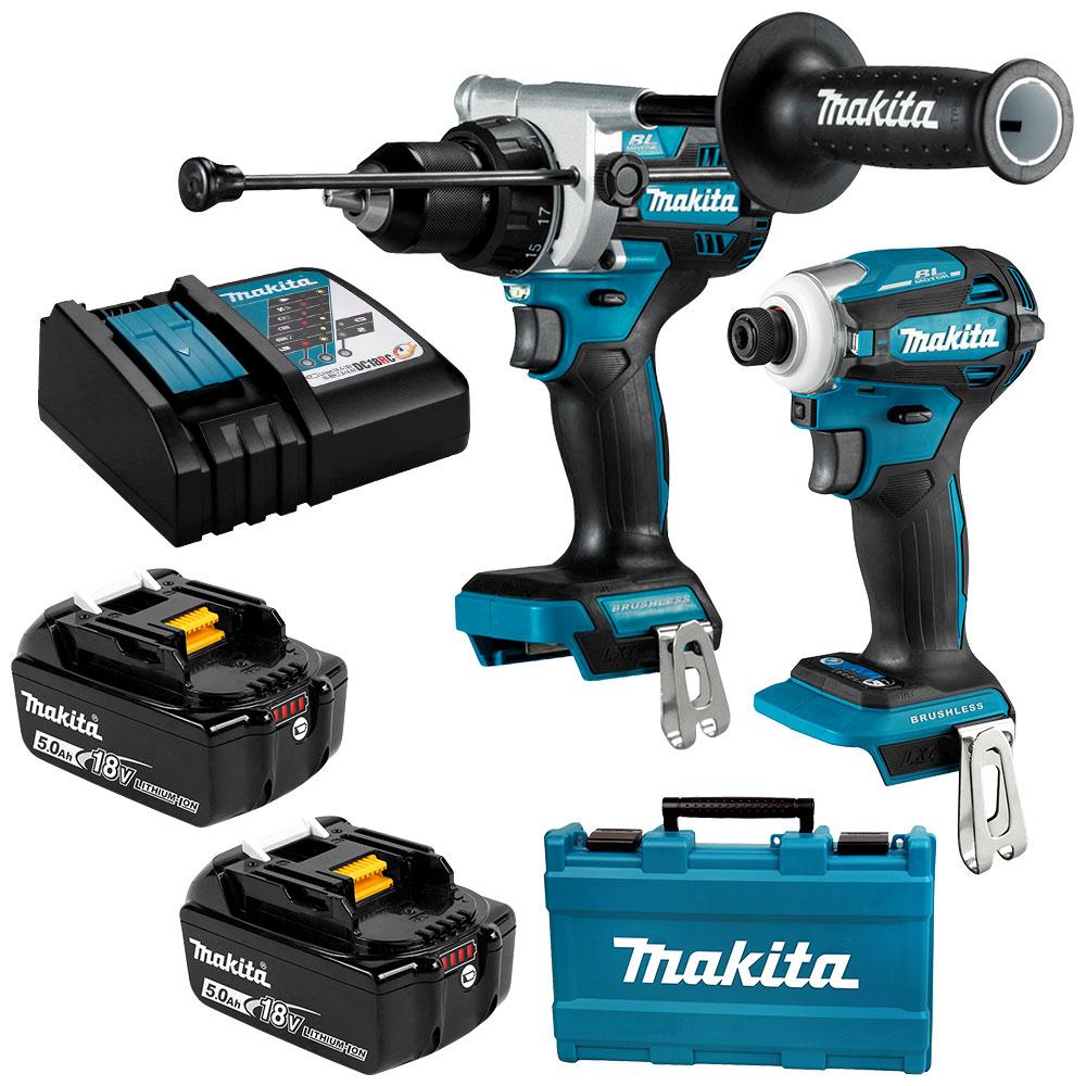 MAKITA® DLX2455T 18V 5.0Ah Li-ion Cordless Brushless Combo Kit image 0