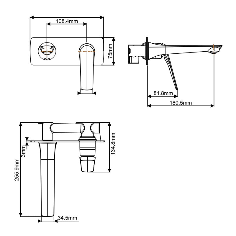 AU Chrome Spout Mixer image 1