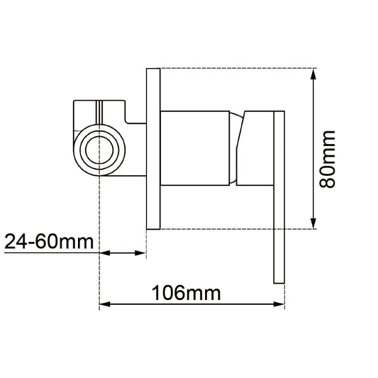 LUDIC PIN Chrome Wall Mixer image 1