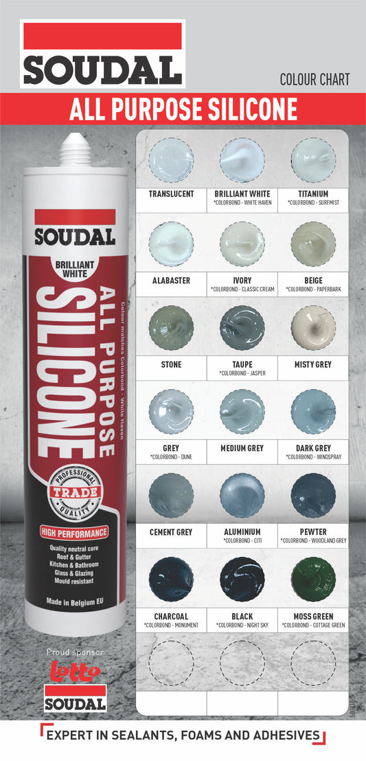 Soudal All Purpose Silicone 300mL image 1