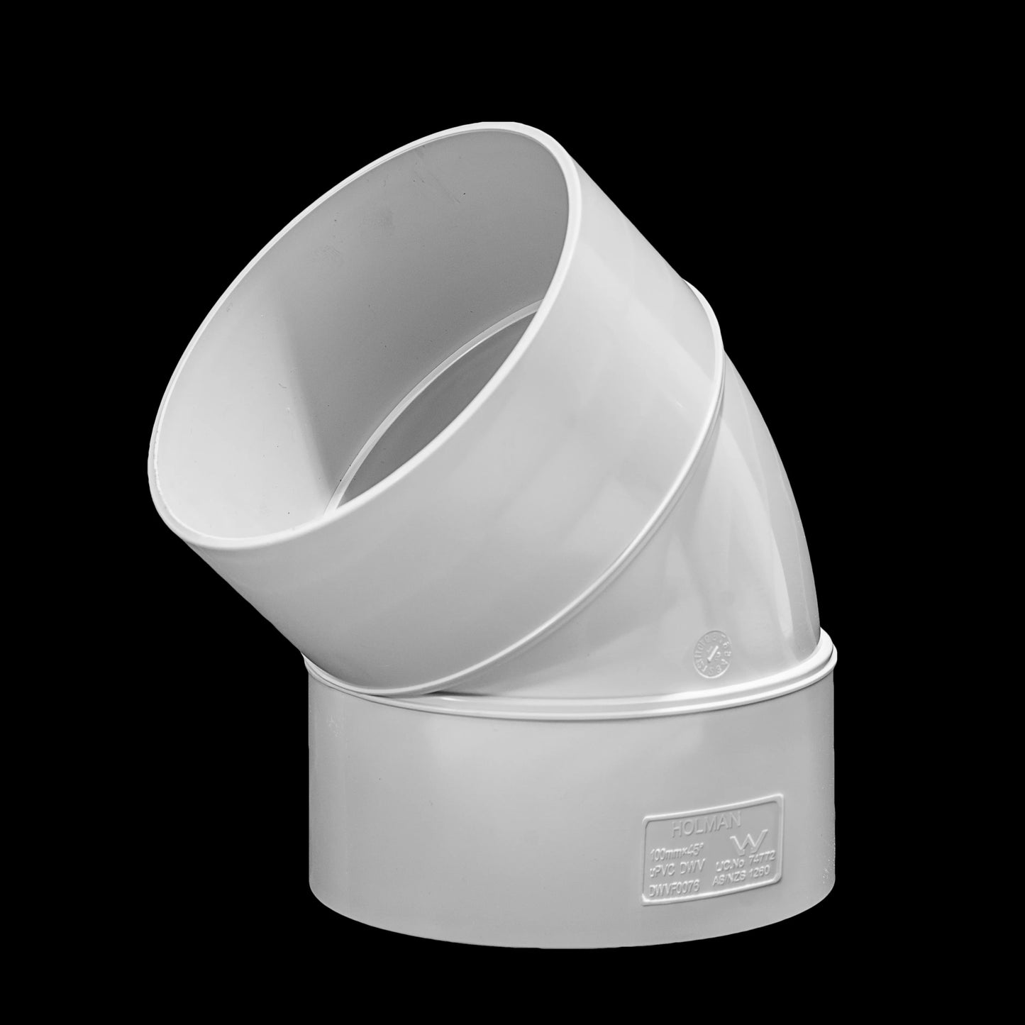 DWV - Bend - 100 x 45 degree Plain - PVC