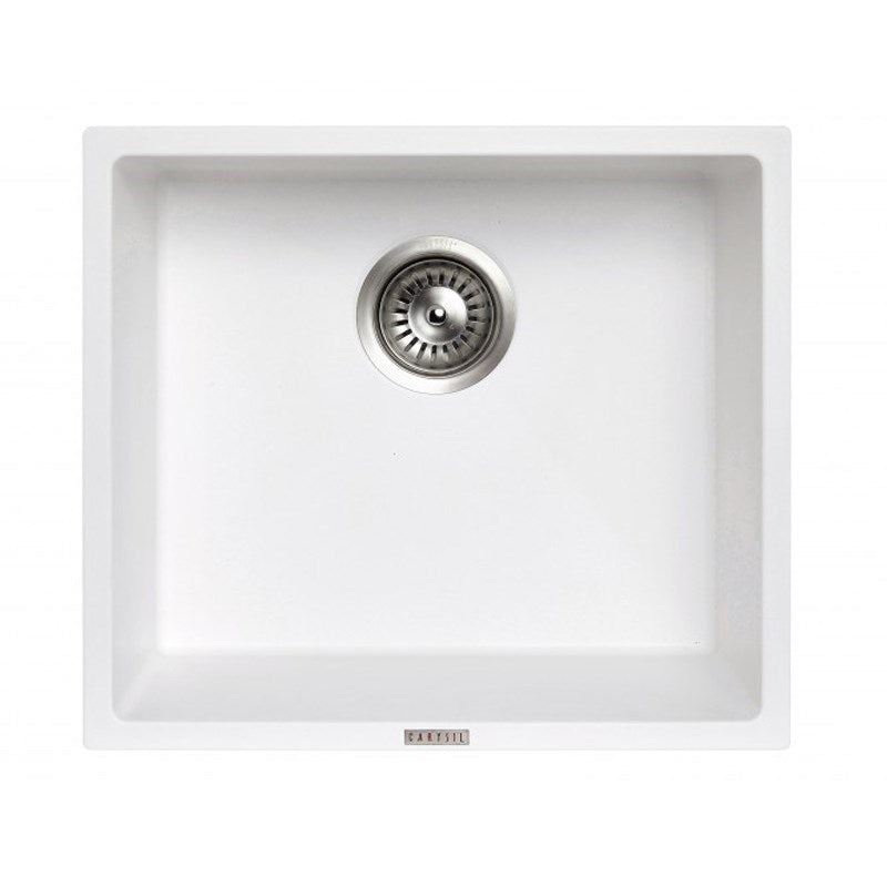 457x406mm White Granite Single Bowl Kitchen Sink image 0