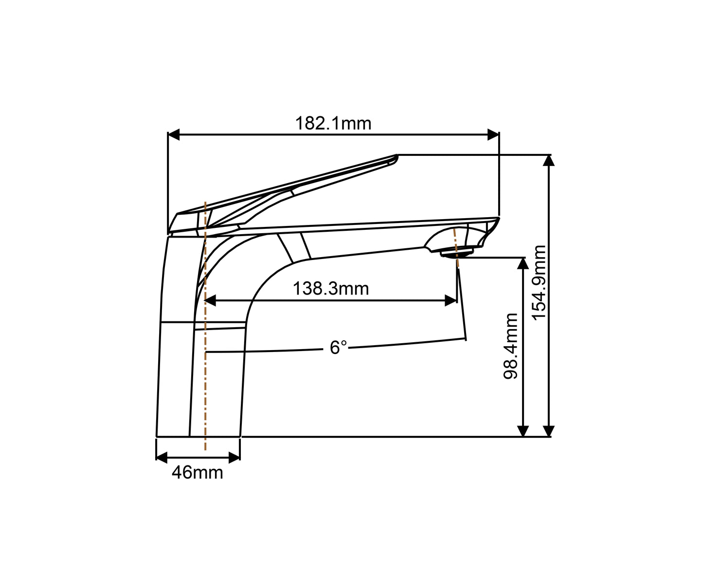AU Chrome Basin Mixer image 1