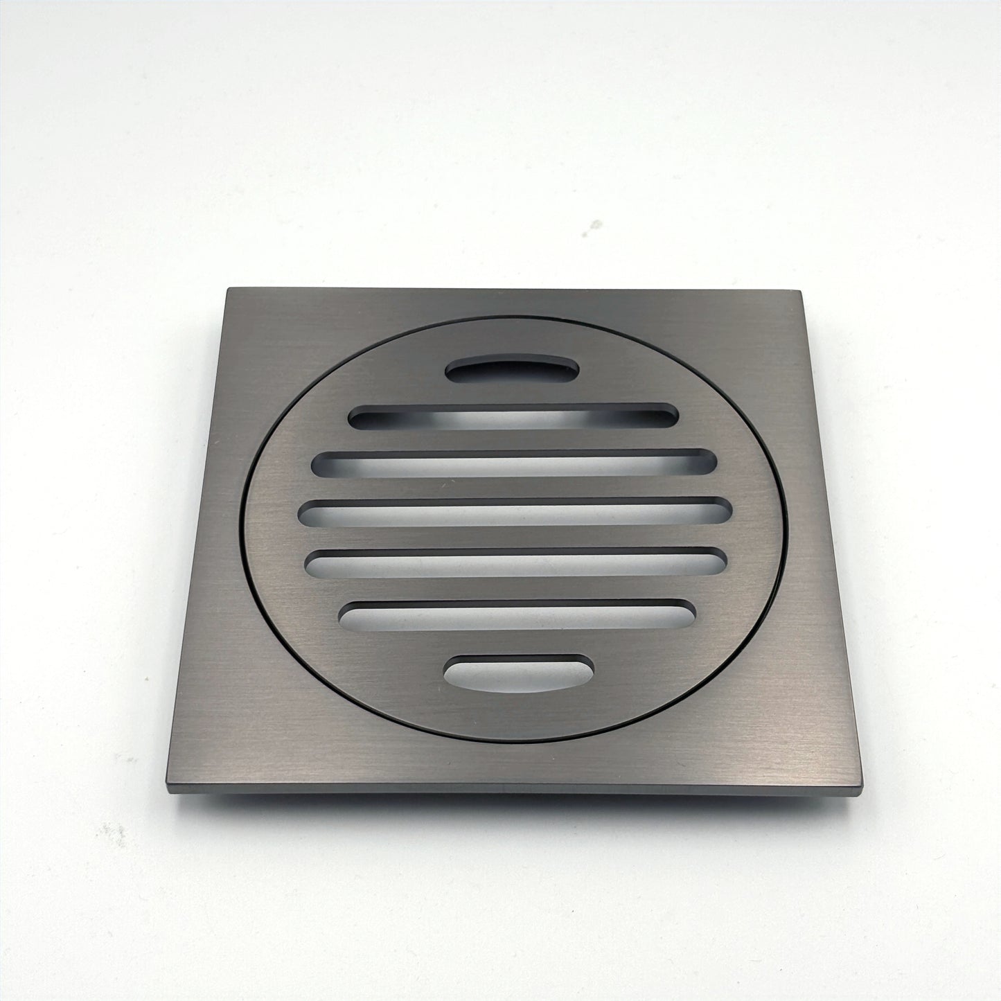 Square Slim Floor Waste Gunmetal 100mm KFG-101S-GM image 0