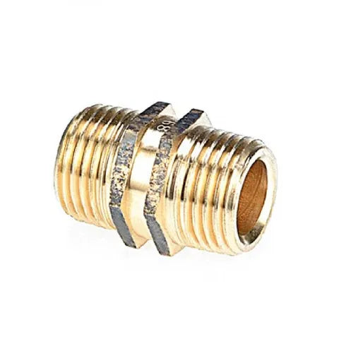 Brass Fitting - Nipple HEX 15mm (1/2") Lead Free