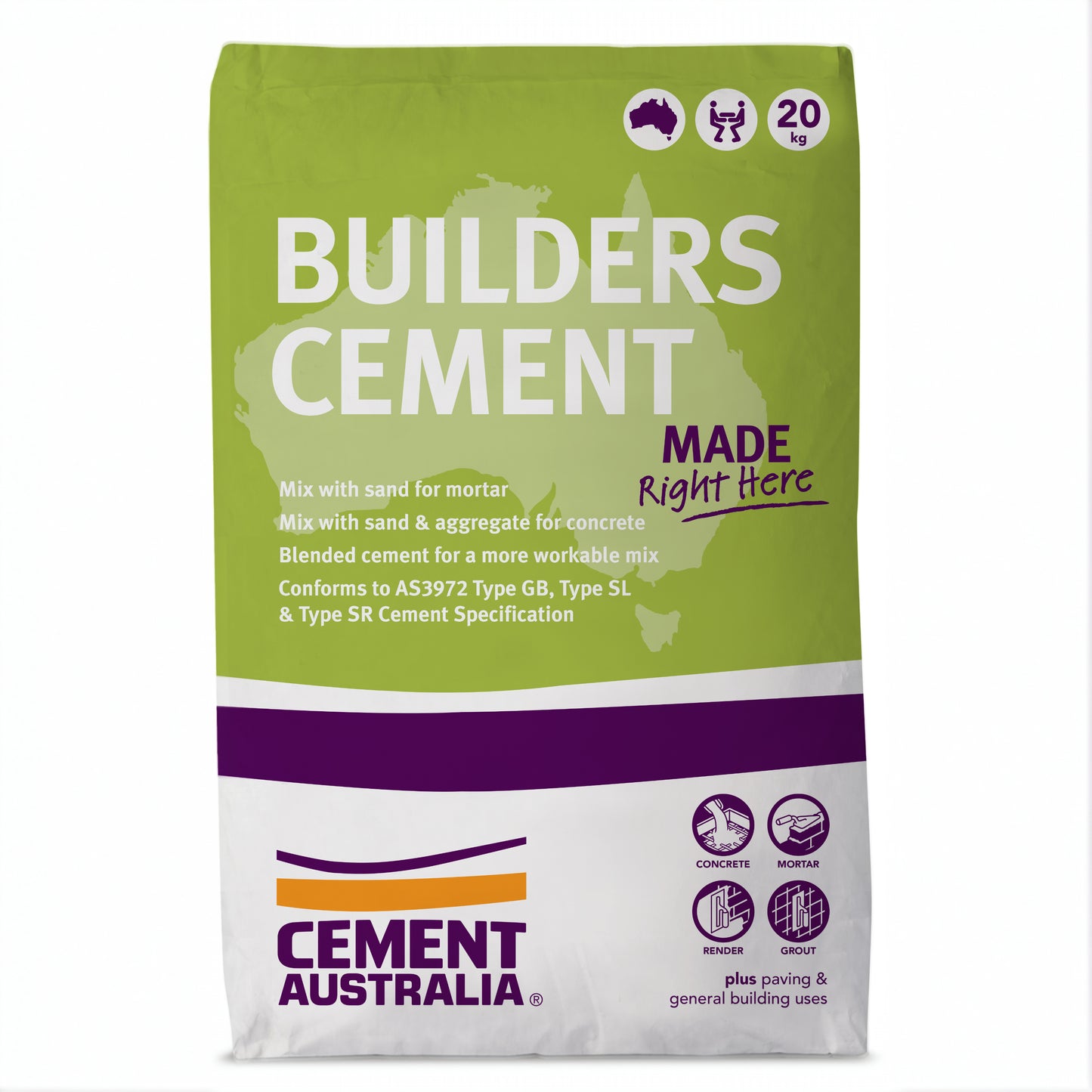 Cement Australia Builders Cement 20kg image 0