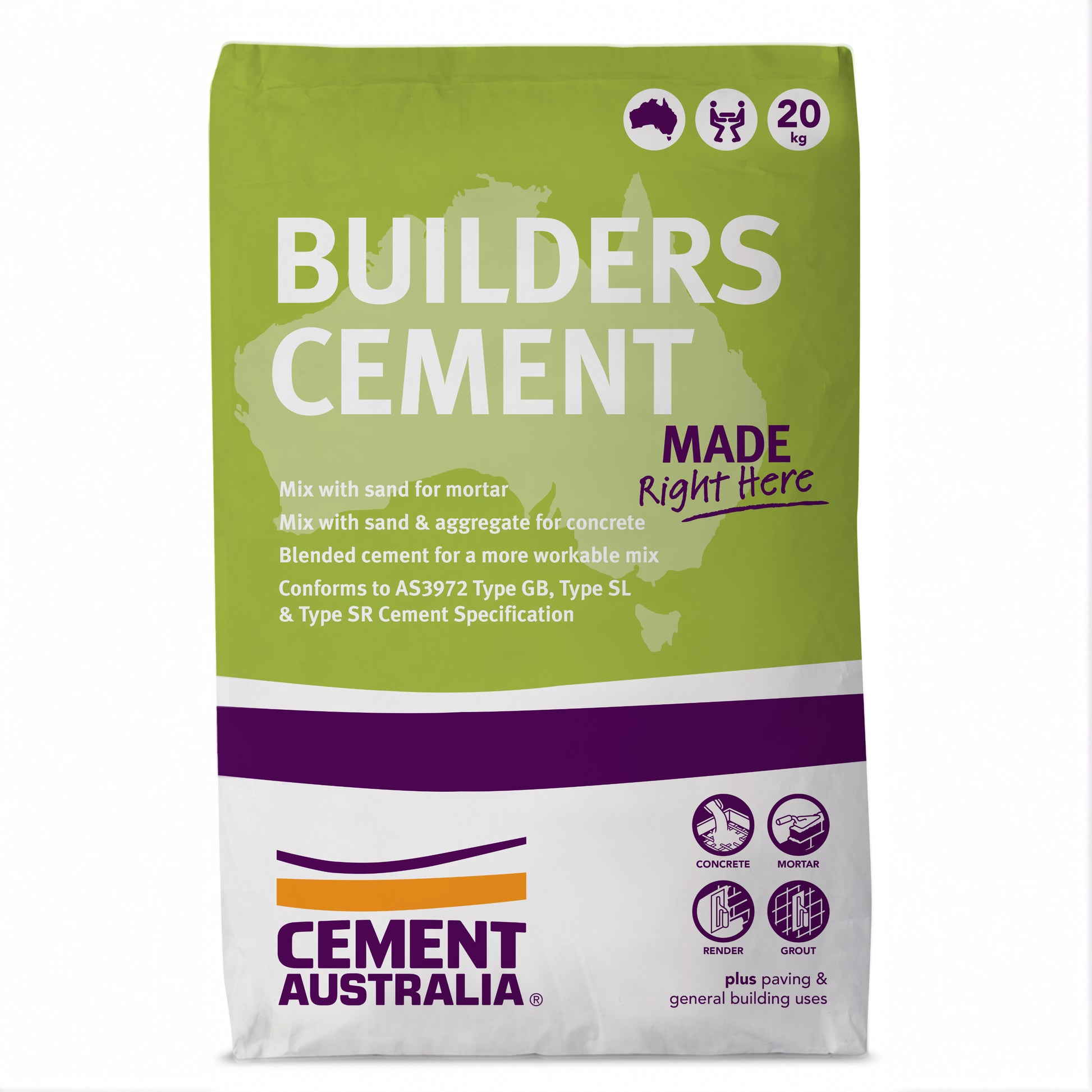 Cement Australia Builders Cement 20kg image 0