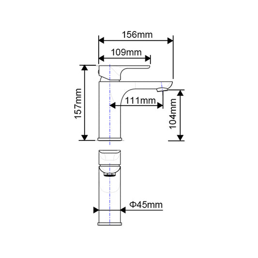 VOG Gunmetal Basin Mixer image 1