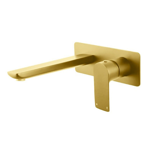 VOG Brushed Brass Spout Mixer image 0