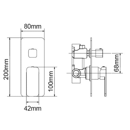IVANO Black Diverter Mixer image 1