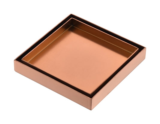 Kano 316 Brushed Copper Tile Insert Smart Waste image 0