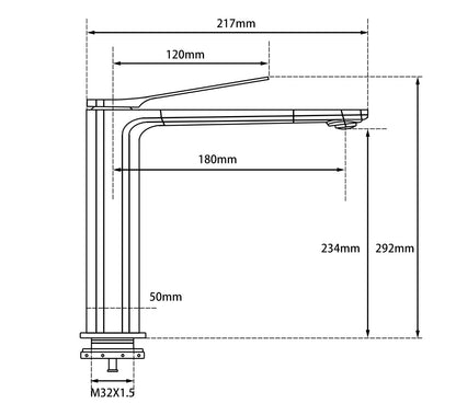 RUSHY Black Basin Mixer image 1