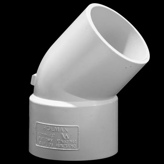 DWV - Bend - 40 x 43 degree Male & Female Plain - PVC