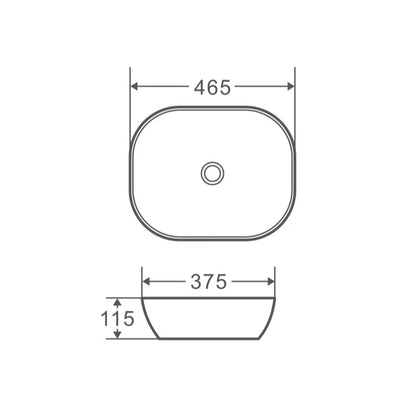 Evea 47 Counter-top Oval Basin image 2
