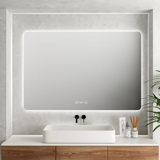 MERCIO Luna LED Rectangular Mirror 900mm - with Adjustable LED Lighting image 0