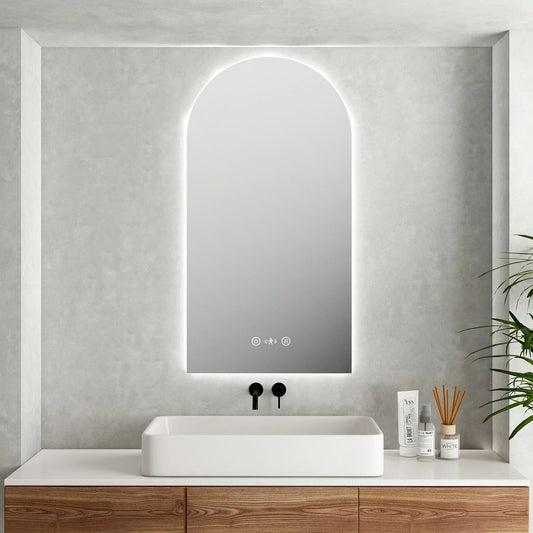 MERCIO Luna LED Arch Mirror 600 x 900mm - with Adjustable LED Lighting image 0