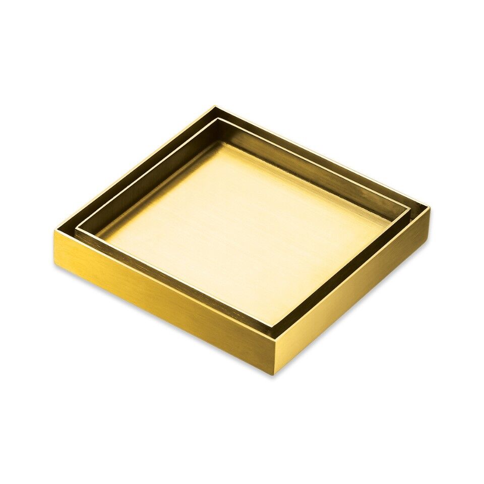 Kano 316 Brushed Gold Tile Insert Smart Waste image 0