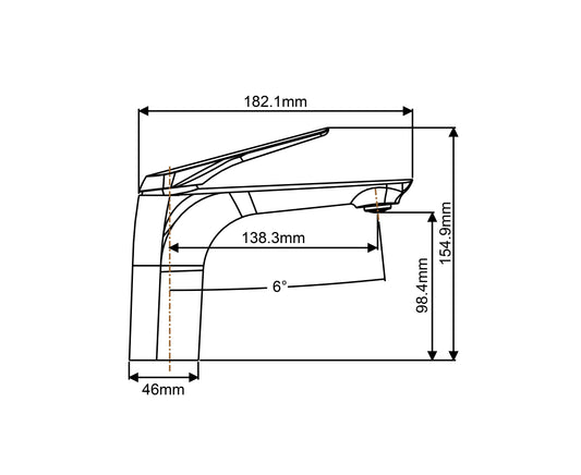 AU Chrome Basin Mixer image 1