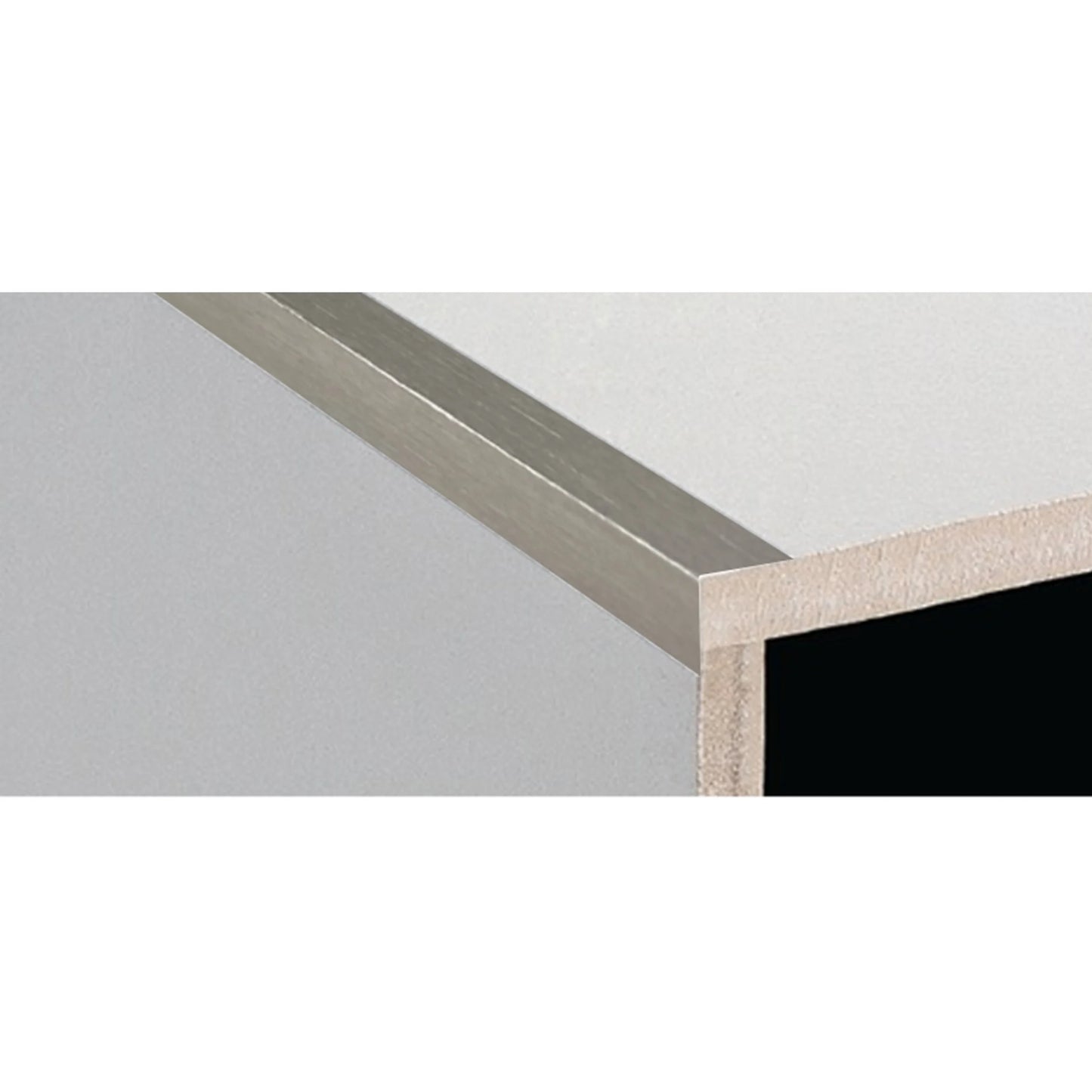 DTA RETRO FIT L-SHAPE TRIM 3M X 20MM BRUSHED NICKEL (Pick-Up Only)