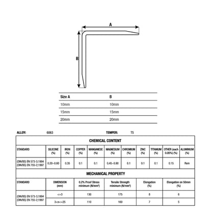 DTA RETRO FIT L-SHAPE TRIM 3M X 20MM BRUSHED NICKEL (Pick-Up Only)