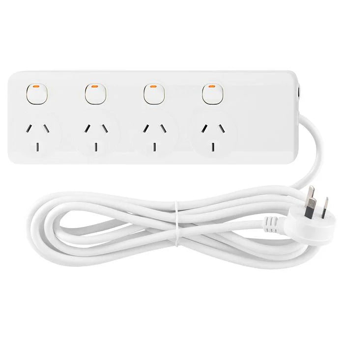 Arlec 4 Outlet Individually Switched Powerboard