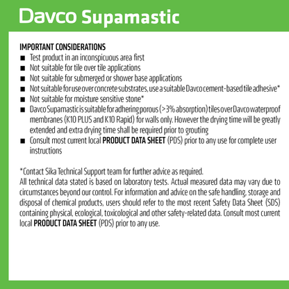 Davco 15L Supamastic Tile Adhesive