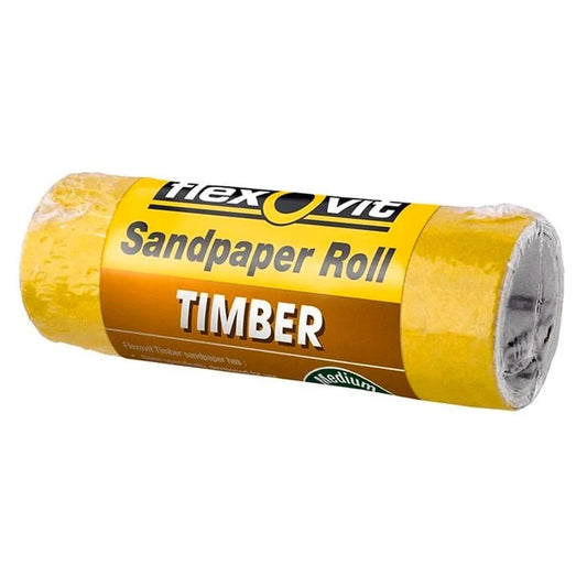 Flexovit 115mm x 5m 80 Grit Timber Sandpaper Roll