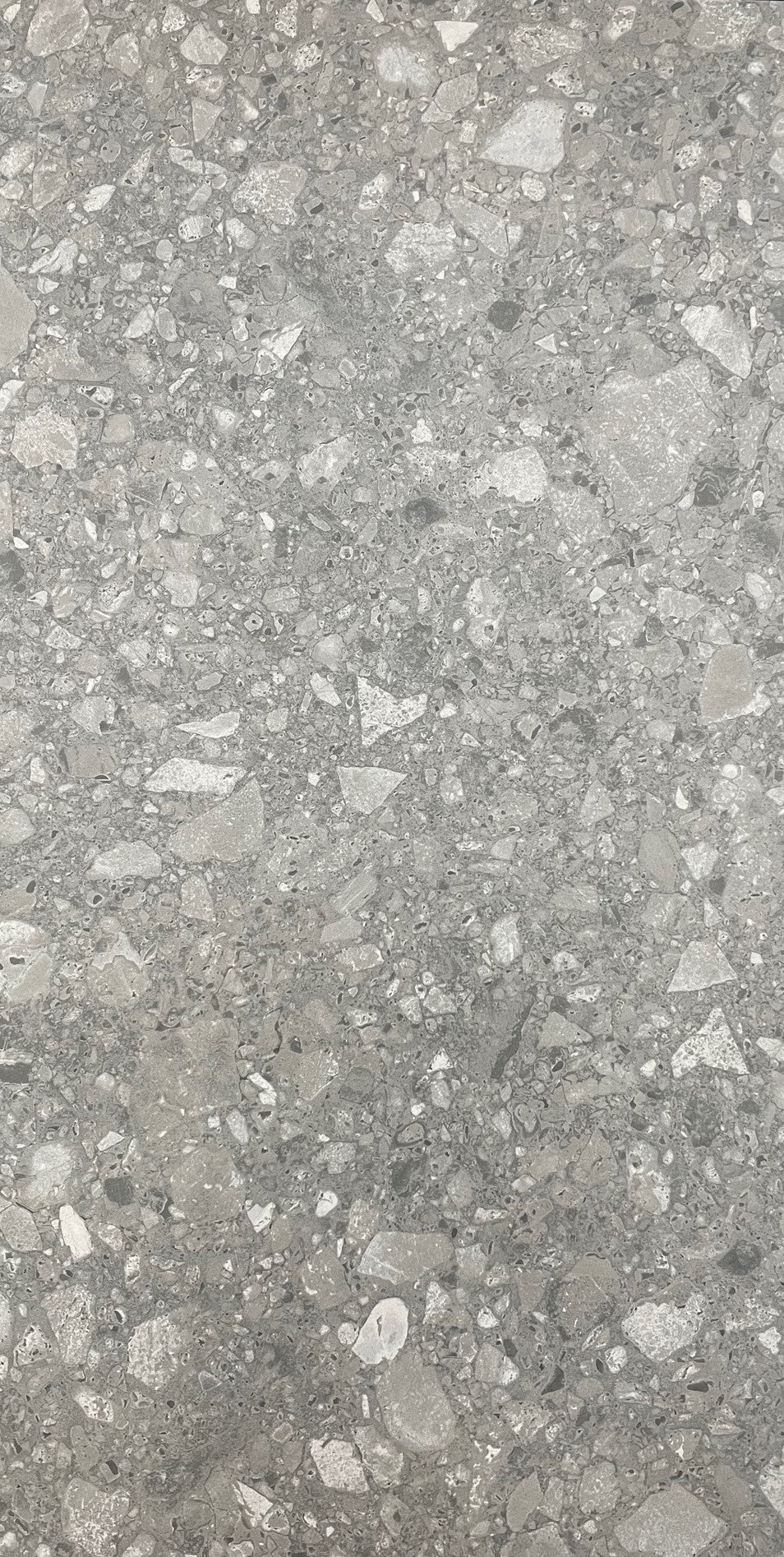300*600 Vision Dk Grey Shaded Terrazzo Rect Glzd Porc Tile Tile image 0