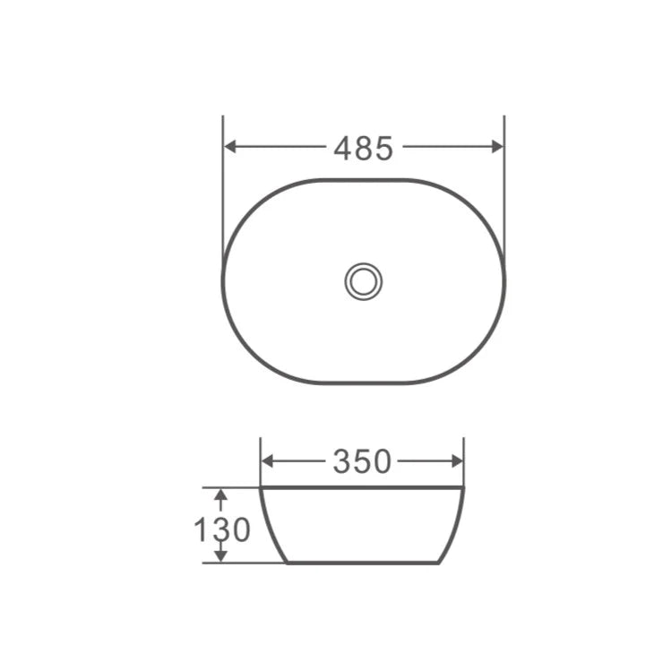 Evea 48 Counter-top Oval Basin image 2