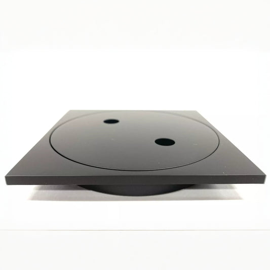 Clear Out Matt Black Floor Waste 150x150x70 image 0