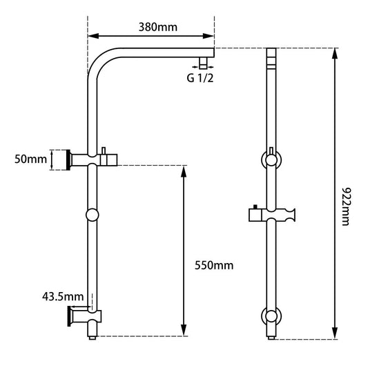 10" Chrome Shower Station image 1