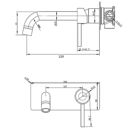 LUDIC PIN Chrome Spout Mixer image 1