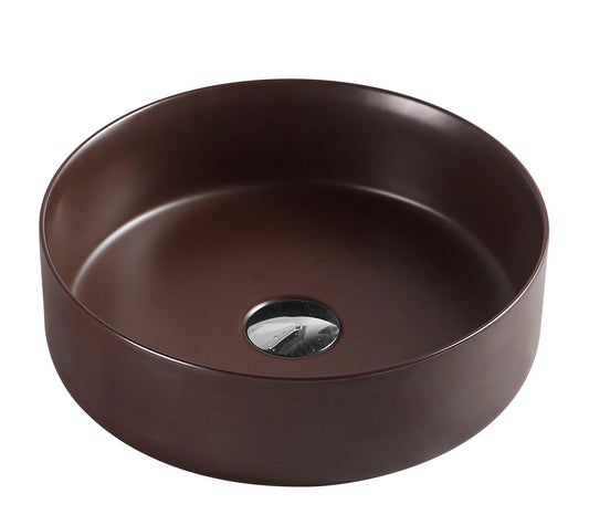 MERCIO Sasso 34 Counter-top Round Basin - Cappuccino image 0
