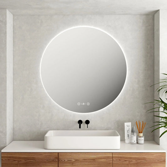 Luna LED Round Mirror - with Adjustable LED Lighting image 0
