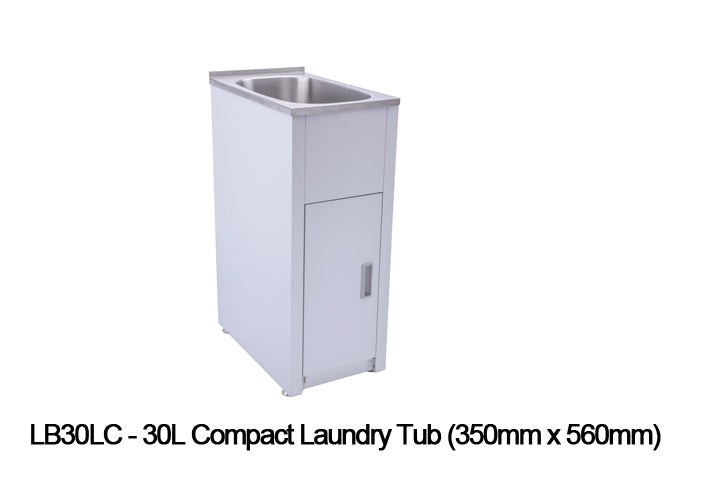DURAPLEX Compact Laundry Tub & Metal Cabinet (Variety Sizes)