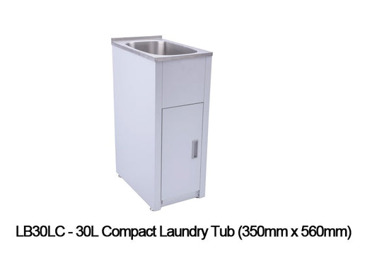 DURAPLEX Compact Laundry Tub & Metal Cabinet (Variety Sizes)