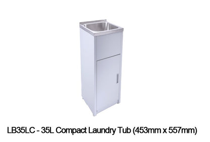 DURAPLEX Compact Laundry Tub & Metal Cabinet (Variety Sizes)