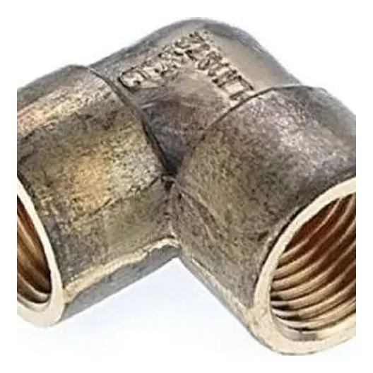 Brass Fitting - Screwed Elbow Female and Female 15mm (1/2") Lead Free
