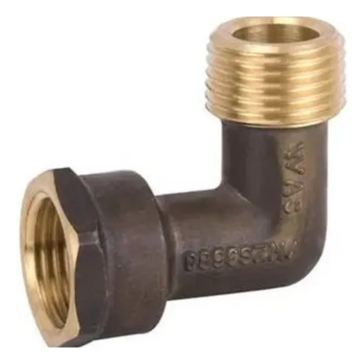 Brass Fitting - Screwed Elbow Male and Female 15mm (1/2") Lead Free