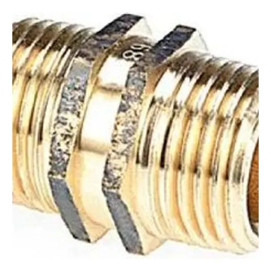 Brass Fitting - Nipple HEX 15mm (1/2") Lead Free