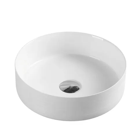 MERCIO Sasso 34 Counter-top Round Basin - Touchline White