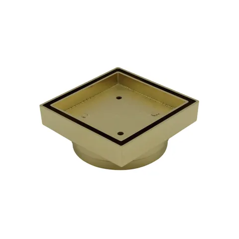 Slim Floor Waste Brushed Gold 90mm