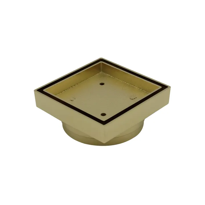 Slim Floor Waste Brushed Gold 90mm