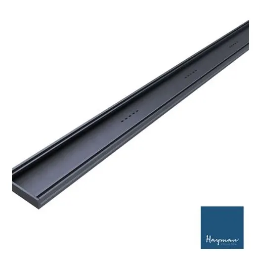 HAYMAN Aluminium Tile In Drain 3m x 100mm x 21mm Brushed Gunmetal