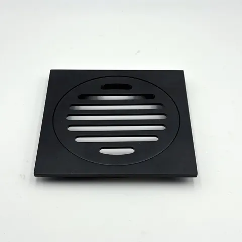 Square Slim Floor Waste Black 100mm KFG-101S-B
