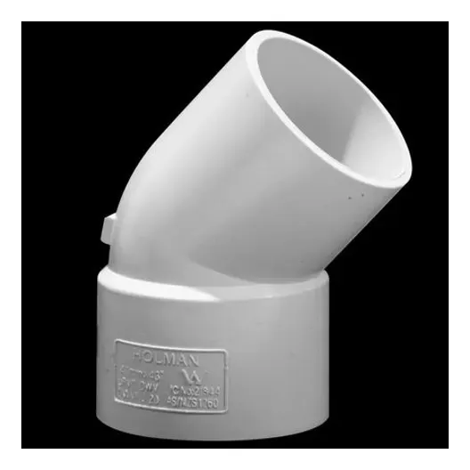 DWV - Bend - 40 x 43 degree Male & Female Plain - PVC