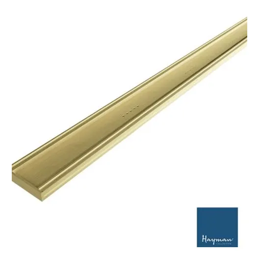 HAYMAN Aluminium Tile In Drain 3m x 100mm x 21mm Brushed Gold Light